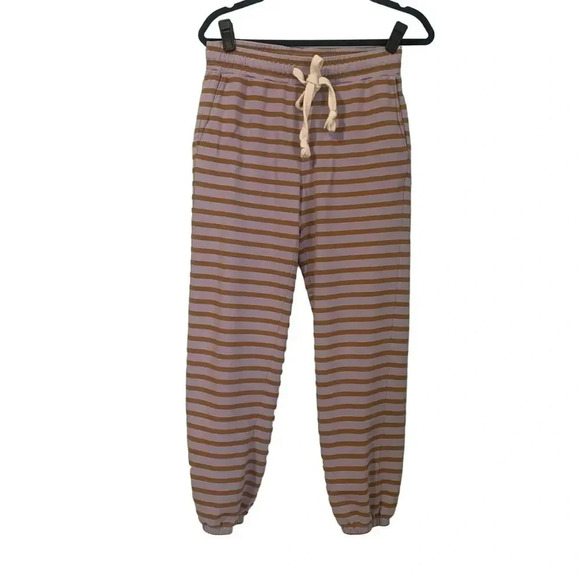Madewell "Pajama Sweatpants" Stipe In Fresh Lavender Cookie Stripe- S/XS - Picture 6 of 12